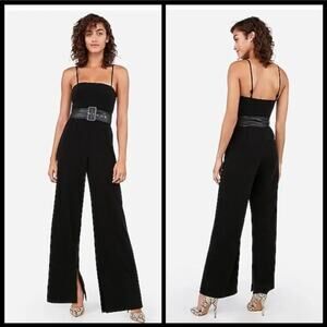 Express Negin Mirsalehi Belted Wide Leg Jumpsuit NWT - Size 0